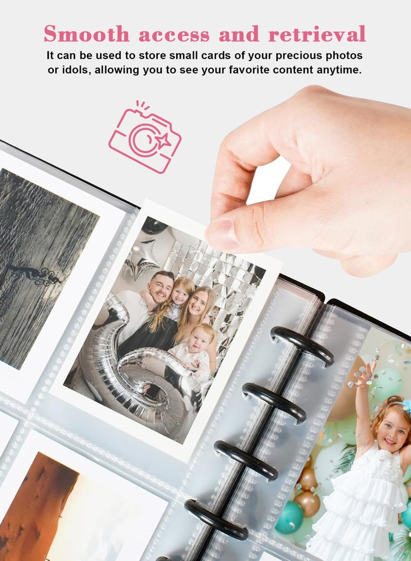 هومار كيت بطاقة أعمال مجموعة 2 و 3 بطاقة فوتوغرافية حامل بطاقة فوتوغرافية أكياس كتاب مع 30Pcs الصفحات الداخلية - Image 4