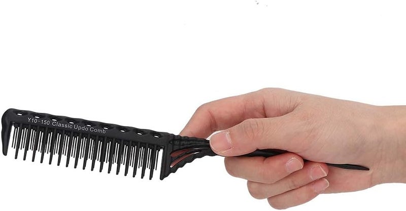 Pointed 3 Rows Hair Styling Comb Professional Hair Comb Hair Salon Hair Modeling Comb for Barber Suppliesblack