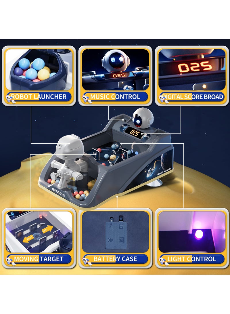 VUCATIN Space Fortress Shooting Games with Digital LED Score Board Mini Handheld Pinball Shooting Machine with Lights & Music Christmas Toys Birthday Gifts for Kids Boys&Girls (Interstellar Pinball) - Image 3