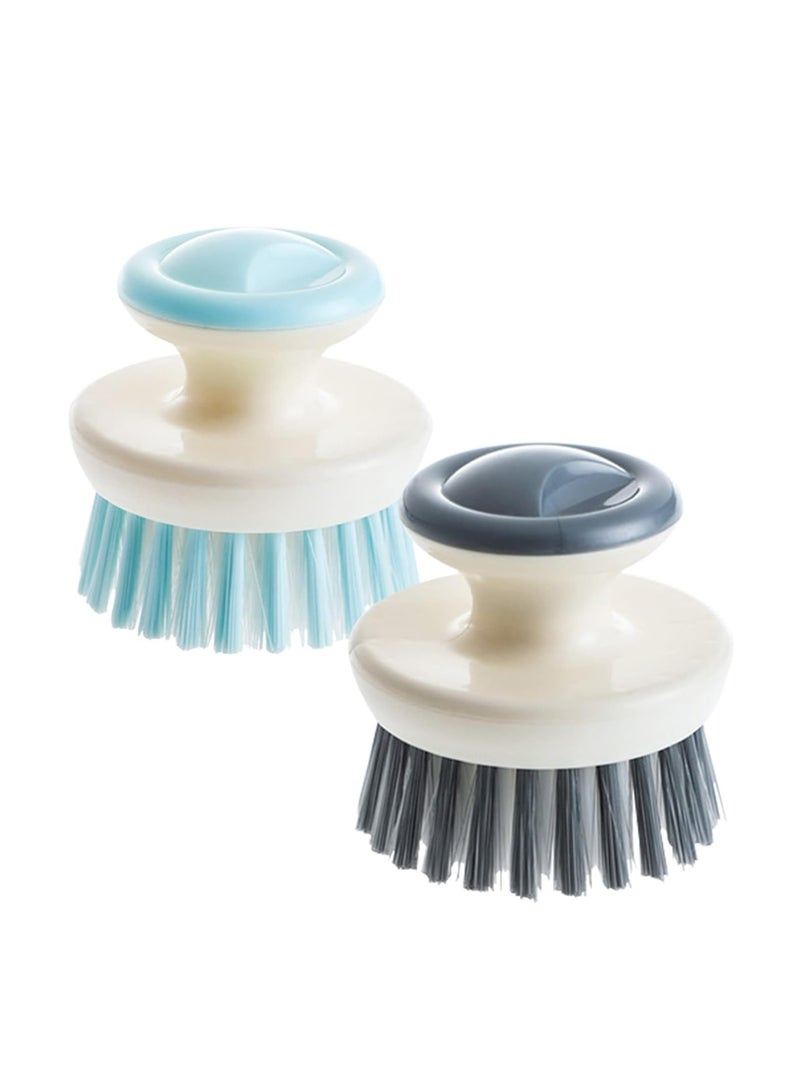 Loquat 2 Pack Kitchen Dish Scrub Brushes for Cleaning, Dish Scrubber with Stiff Bristles for Sink, Pots, Pans - Image 1