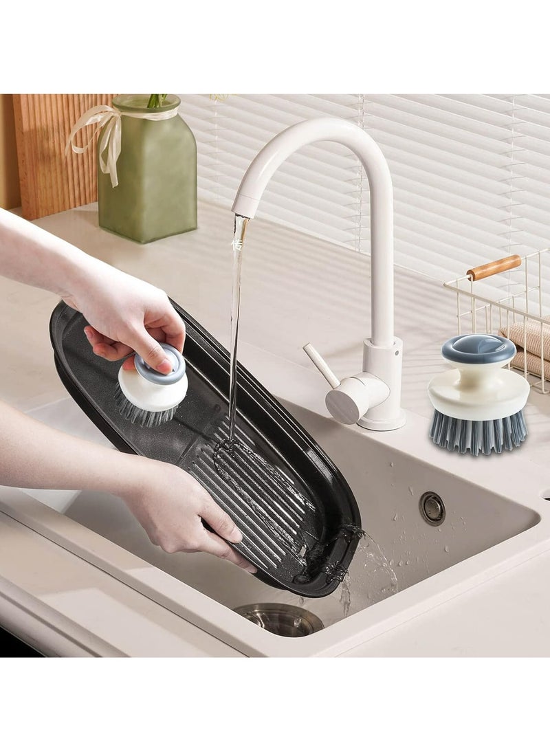 Loquat 2 Pack Kitchen Dish Scrub Brushes for Cleaning, Dish Scrubber with Stiff Bristles for Sink, Pots, Pans - Image 2