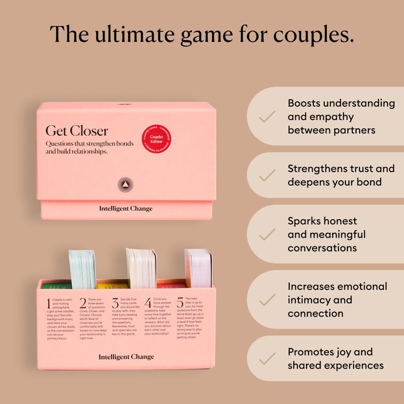 Intelligent Change Get Closer Conversation Cards for Couples Intimacy Deck Card Game Fun Date Night Ideas 100 Icebreaker Couple Questions to Strengthen Bonds and Relationships - Image 3