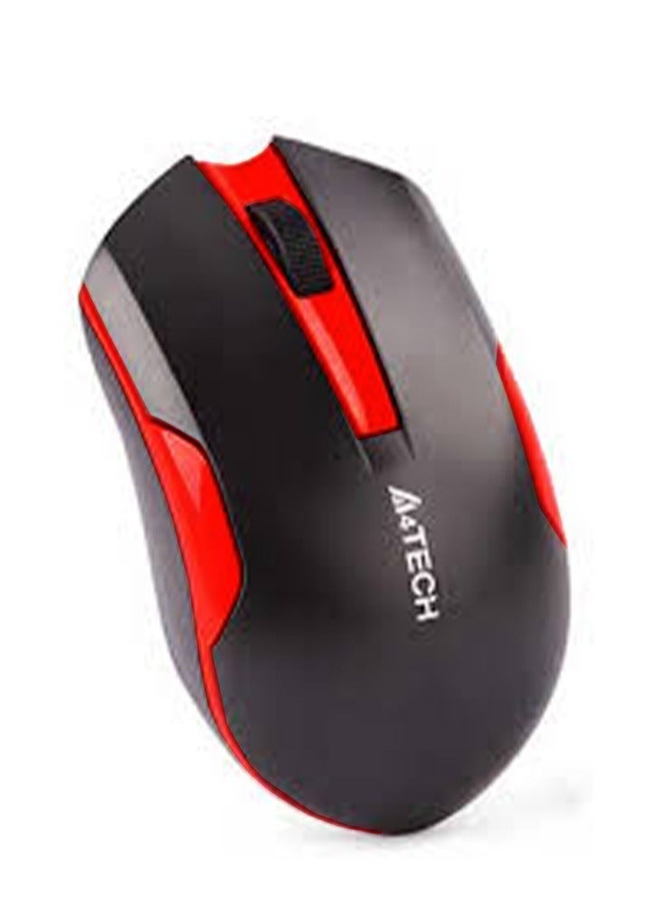 إيه 4 تيك ماوس لاسلكي صامت G3-200، ماوس 2.4 جيجا هرتز، 1000 نقطة في البوصة، مسافة تصل إلى 10-15 مترًا، تتغير البطارية بهندسة موفرة للطاقة، بصري - أحمر - Image 1