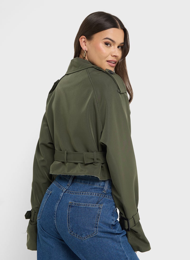 Ginger Cropped Trench Jacket  - Image 2