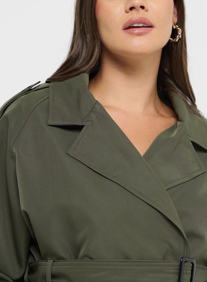 Ginger Cropped Trench Jacket  - Image 3