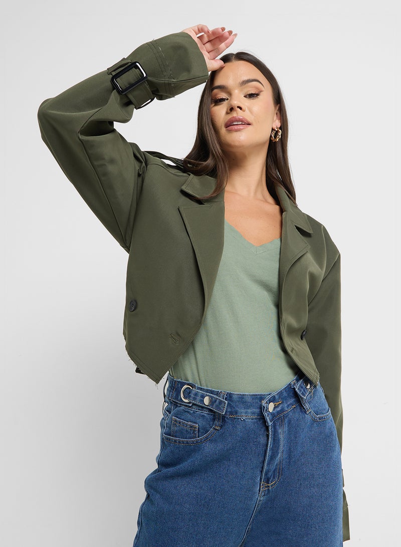 Ginger Cropped Trench Jacket  - Image 1