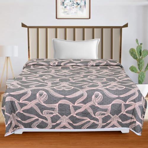 RD TREND TC - 210 Glace Cotton Reversible Dohar for Single Bed Supersoft AC Blanket Single Bed Color-Beige - Image 3