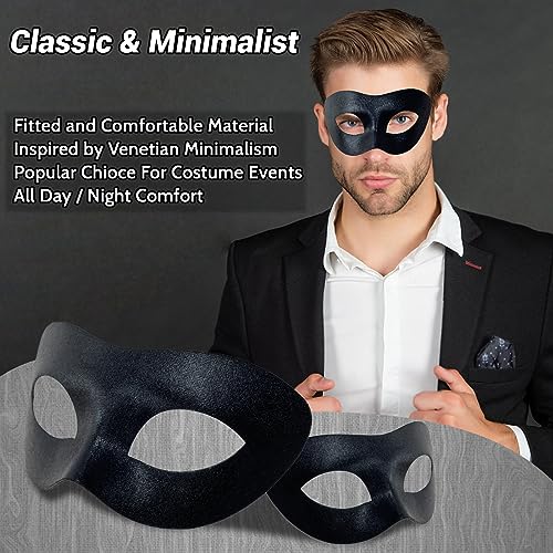 HyperFun Masquerade Mask for Men Classic Vintage Venetian Mens Mask Lightweight Gentle, Specially for Costume, Theme Parties (Classic Robin) - Image 4