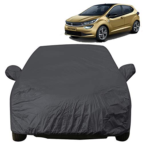 Autofact Altroz Dustproof Car Cover with Mirror Pockets, Grey Color, Taffeta Polyster,Triple Stitched, Compatible with Tata Altroz Car Cover (2020 to 2024), Altroz Car Accessories - Image 1