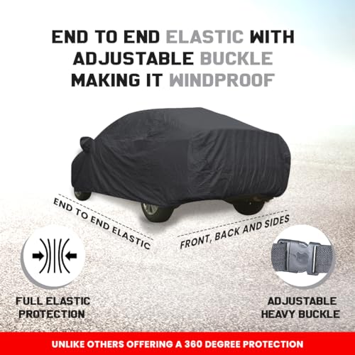 Autofact Altroz Dustproof Car Cover with Mirror Pockets, Grey Color, Taffeta Polyster,Triple Stitched, Compatible with Tata Altroz Car Cover (2020 to 2024), Altroz Car Accessories - Image 5