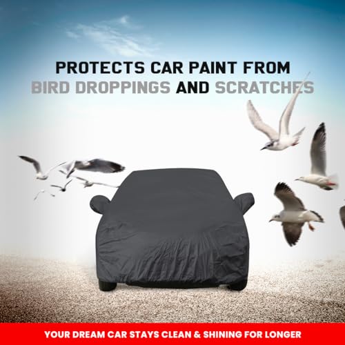 Autofact Altroz Dustproof Car Cover with Mirror Pockets, Grey Color, Taffeta Polyster,Triple Stitched, Compatible with Tata Altroz Car Cover (2020 to 2024), Altroz Car Accessories - Image 3
