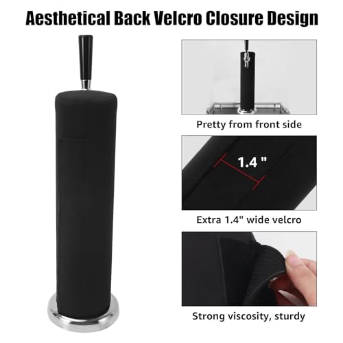 Dbgogo Kegerator Tower Insulator for Standard 3 Diameter Single Tap Draft Beer Tower Stretchy Neoprene Beer Tower Cover to Minimize Condensation Reduce Foam - Image 3