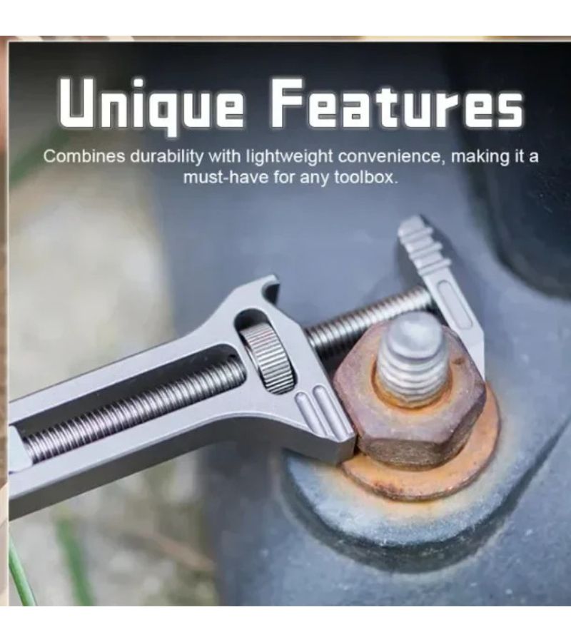 2pcs Mini Titanium Alloy Multitool Pocket Wrench Portable Camping Bottle Opener Kit - Image 1