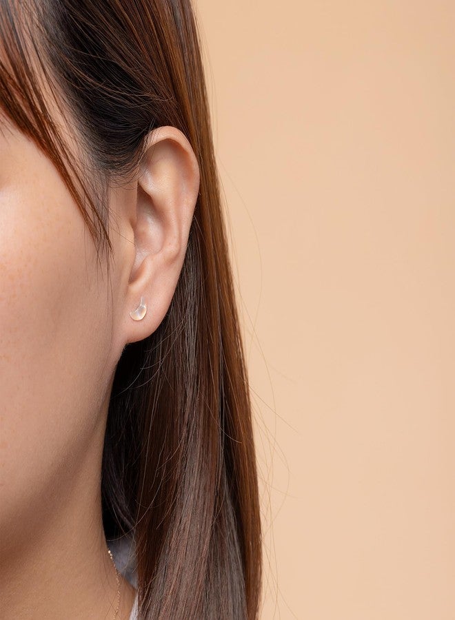 KMEOSCH Plastic Earrings,KMEOSCH 4 Pairs Cute and Lightweight Plastic Stud Earrings for Sensitive Ears (Fox & Rose, Stars & Moon) - Image 3