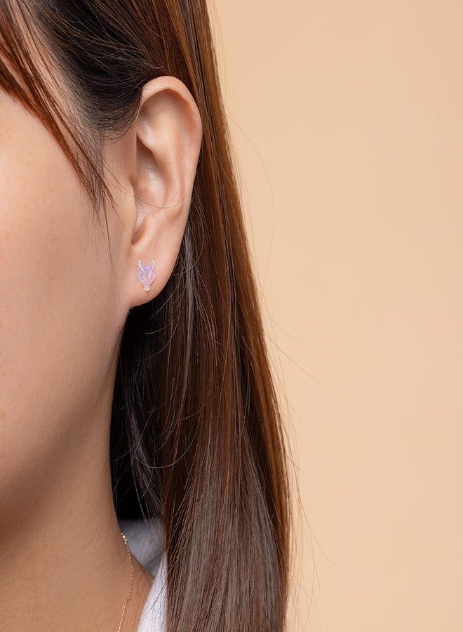 KMEOSCH Plastic Earrings,KMEOSCH 4 Pairs Cute and Lightweight Plastic Stud Earrings for Sensitive Ears (Fox & Rose, Stars & Moon) - Image 5