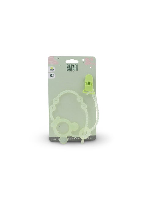 Safari Baby Pacifier Clip Holder Chain – Green