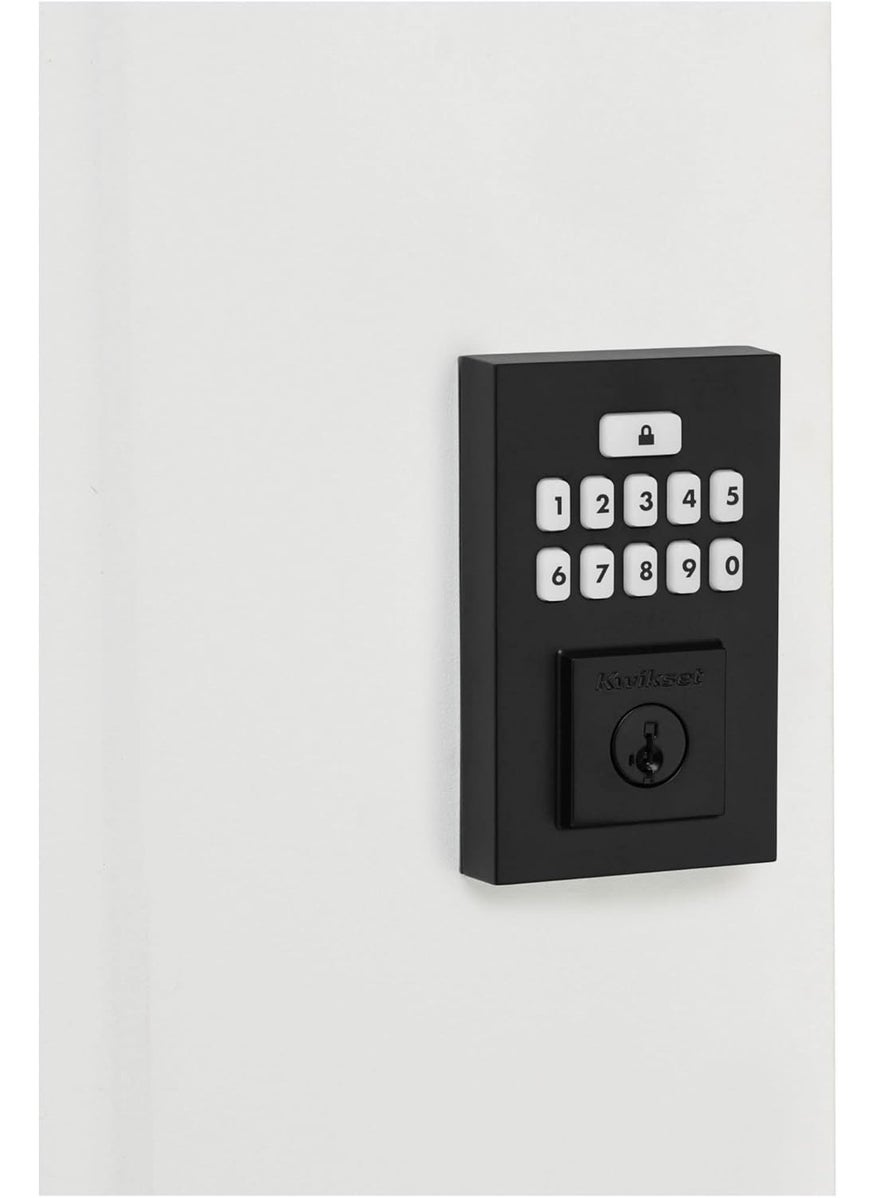 Kwikset Kwikset 9260CNT514S Contemporary SmartCode Keypad Electronic Deadbolt SmartKey Matte Black Finish  - Image 2
