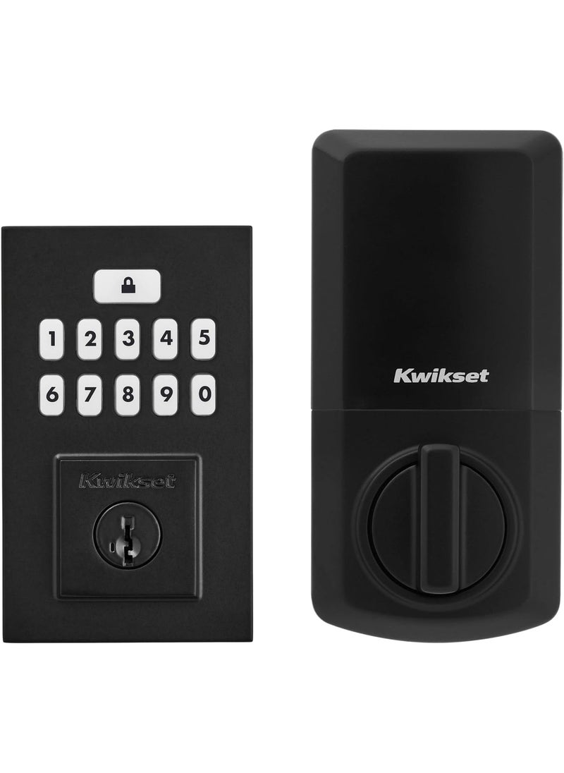 Kwikset Kwikset 9260CNT514S Contemporary SmartCode Keypad Electronic Deadbolt SmartKey Matte Black Finish  - Image 3