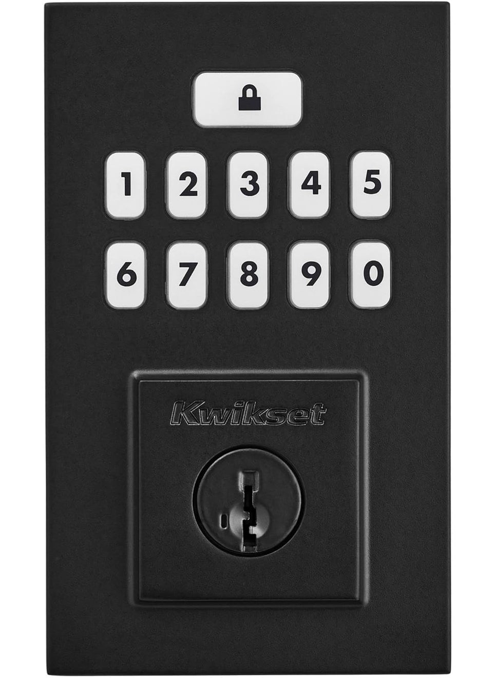 Kwikset Kwikset 9260CNT514S Contemporary SmartCode Keypad Electronic Deadbolt SmartKey Matte Black Finish  - Image 5