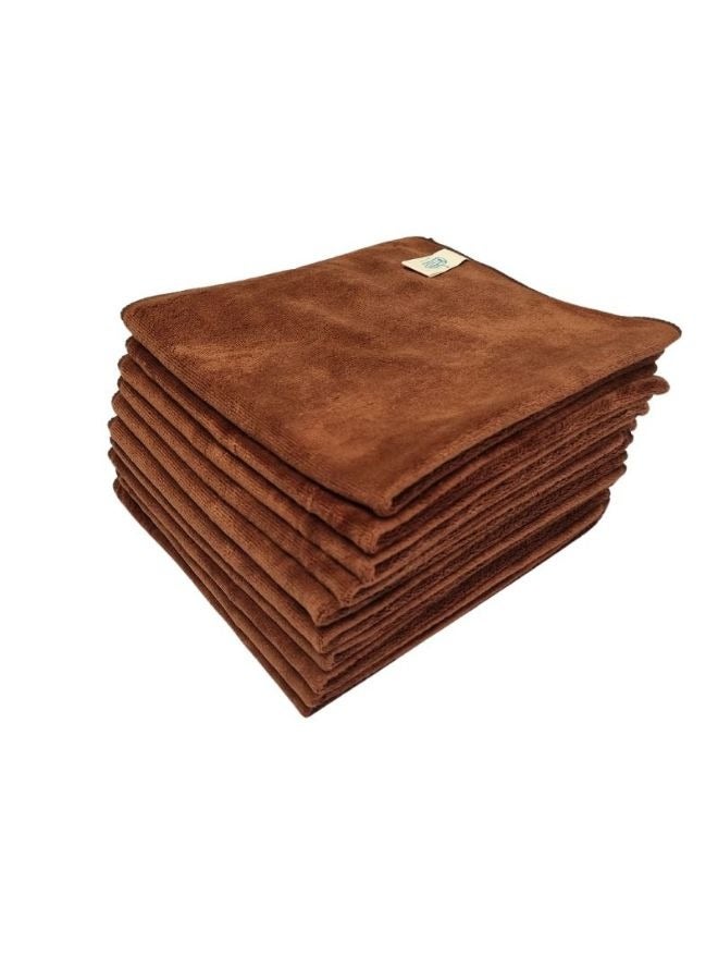 Microfiber Towel  Brown (40*40) 50pcs in 1 pack