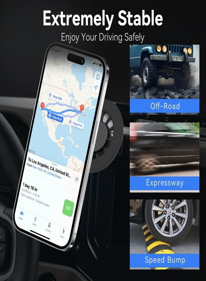 CLEC Magnetic Car Phone Holder for Ford Bronco 2021-2025 Car Phone Holder Mount for Magsafe[20 Strong Magnetic] 360°Adjustable Phone Mount,Phone Holder for Ford Bronco Accessories for Magsafe Case - Image 5