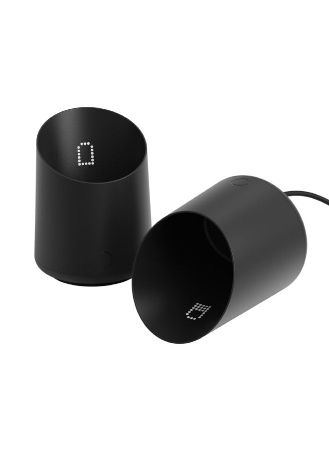 Subscale | Digital Coffee Dosing Cup, Invisible LED Display, Touch Activated, Accurate Coffee Beans Weighing Scale in Grams or Oz, USB-C Rechargeable, IPX4 Splash Resistant - Black