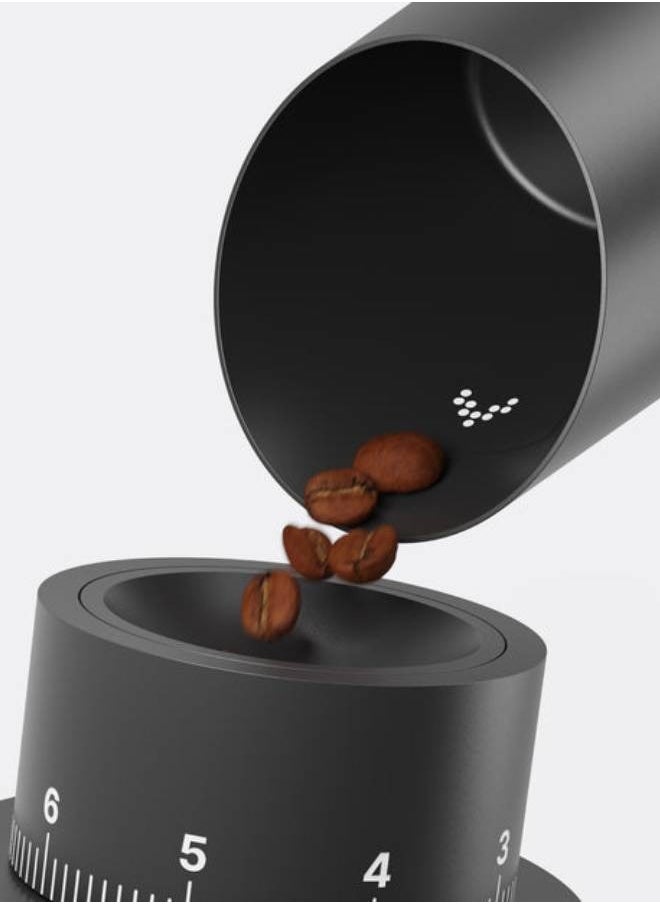 Subscale | Digital Coffee Dosing Cup, Invisible LED Display, Touch Activated, Accurate Coffee Beans Weighing Scale in Grams or Oz, USB-C Rechargeable, IPX4 Splash Resistant - Black