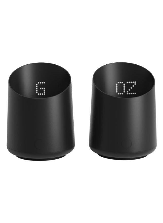 Subscale | Digital Coffee Dosing Cup, Invisible LED Display, Touch Activated, Accurate Coffee Beans Weighing Scale in Grams or Oz, USB-C Rechargeable, IPX4 Splash Resistant - Black