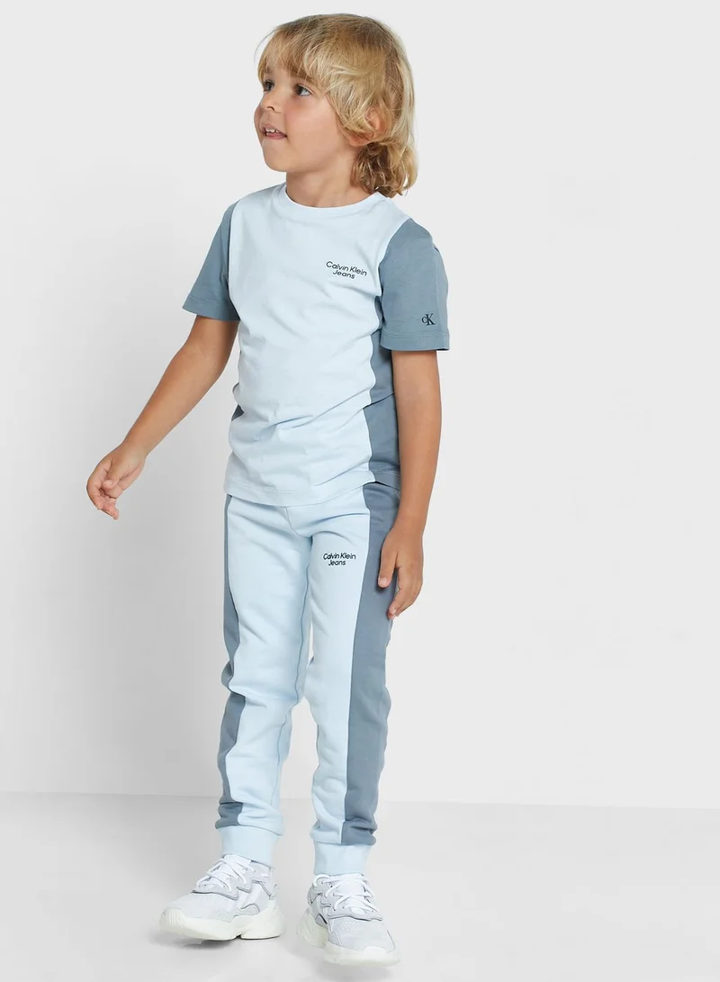 Calvin Klein Jeans Kids Color Block Stack Logo T-Shirt