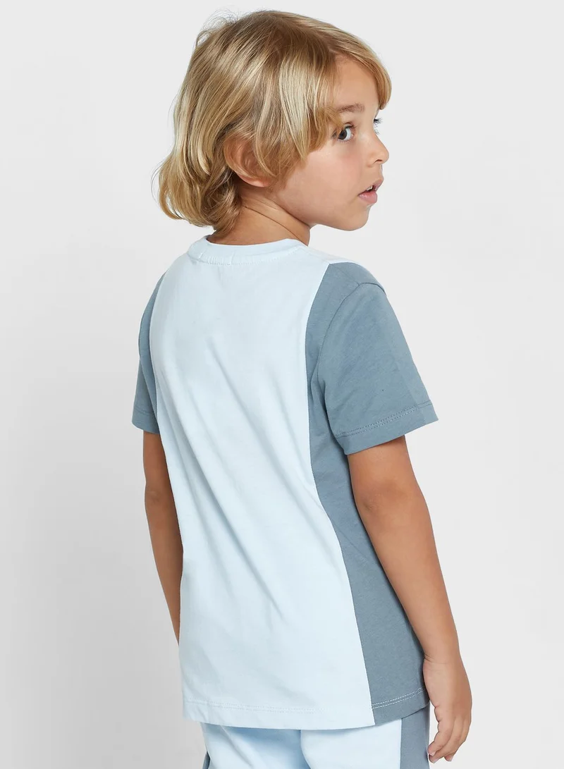 Calvin Klein Jeans Kids Color Block Stack Logo T-Shirt