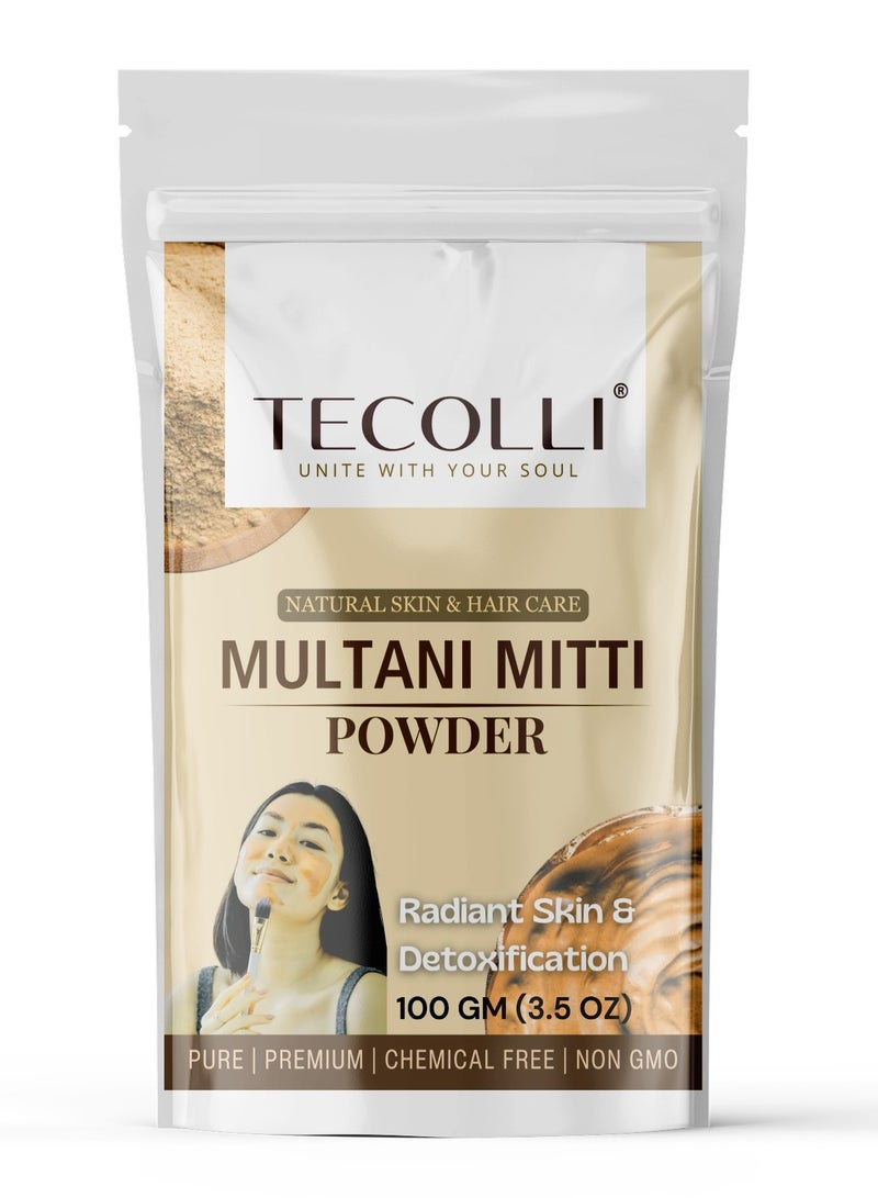 Tecolli® Multani Mitti-Natural Healing Clay,For Skin Radiant And Detoxification(100gm)