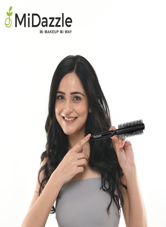 Midazzle Round Hair Brush for Adding Curls, Volume & Waves in Hair | Styling, Detangling and Grooming for Men and Women | Reduces Hair Breakage and Promotes Hair Growth | Best Hair Brush for All Hair Types (MIHB0040) - Image 5