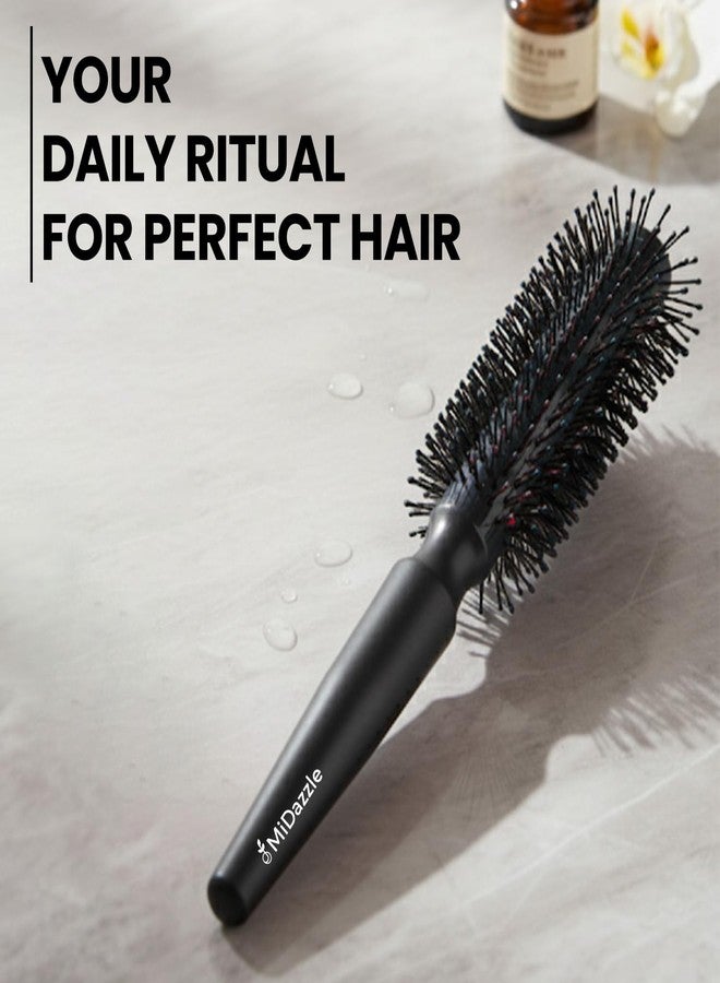 Midazzle Round Hair Brush for Adding Curls, Volume & Waves in Hair | Styling, Detangling and Grooming for Men and Women | Reduces Hair Breakage and Promotes Hair Growth | Best Hair Brush for All Hair Types (MIHB0040) - Image 2