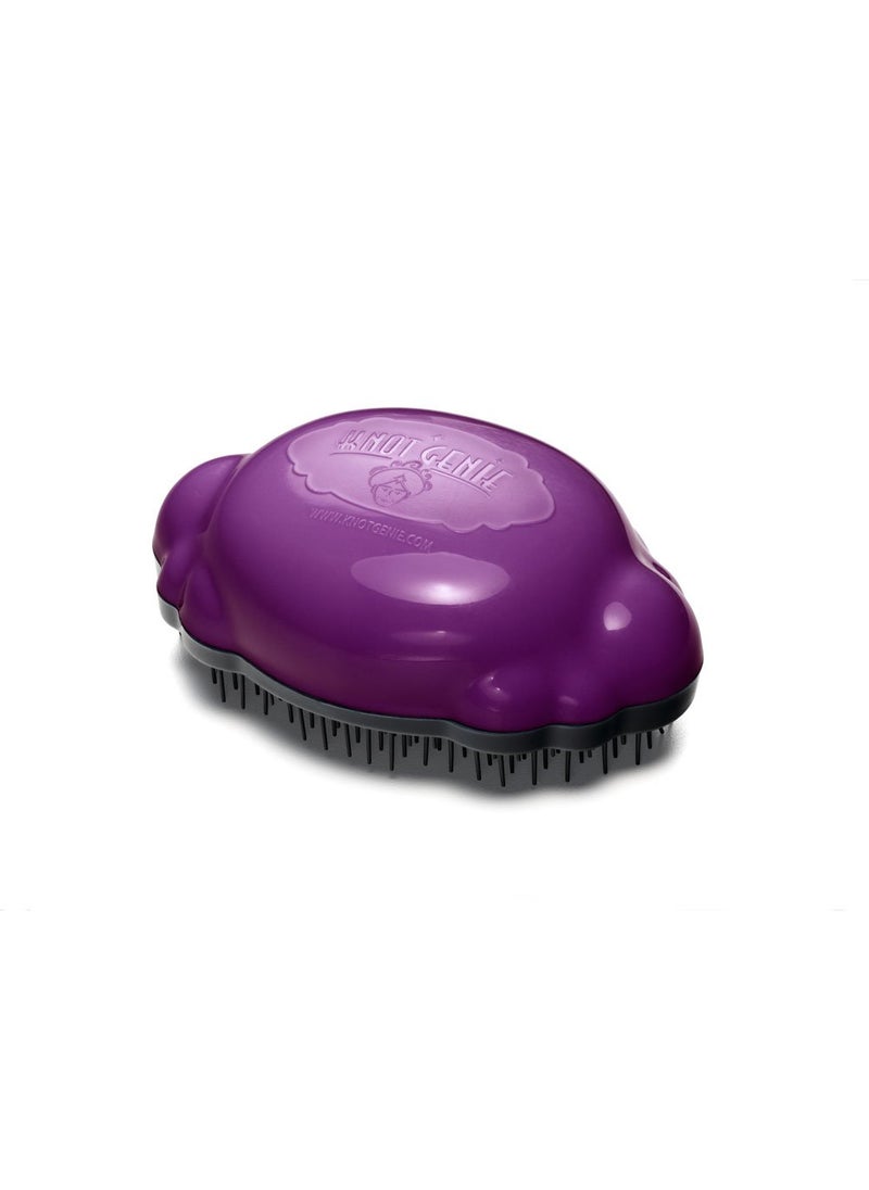 knot Genie Knot Genie Detangling Hair Brush for Kids (Puff of Purple) | Perfect Detangling Brush for Curly Hair, Gently Separate Tangles, Leaves Hair Smooth and Shiny | The Pain Free Knot Detangler 