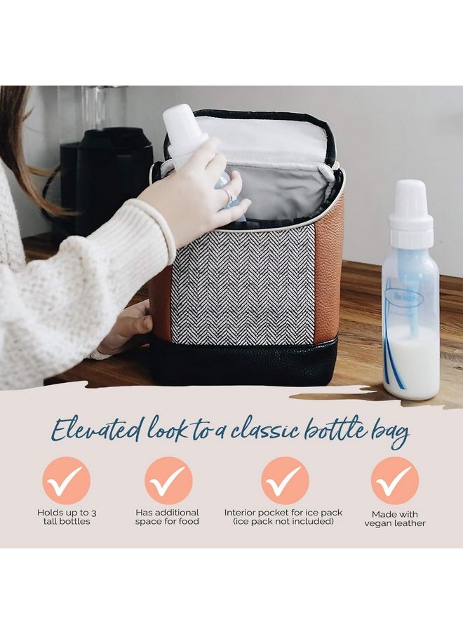 Itzy Ritzy Itzy Ritzy Insulated Bottle Bag - Keeps Bottles Warm or Cool - Holds 3 Bottles & Features Interior Pocket For Ice Pack (Not Included), Coffee and Cream  - Image 2