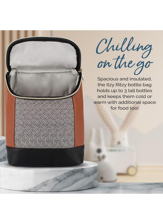 Itzy Ritzy Itzy Ritzy Insulated Bottle Bag - Keeps Bottles Warm or Cool - Holds 3 Bottles & Features Interior Pocket For Ice Pack (Not Included), Coffee and Cream  - Image 4