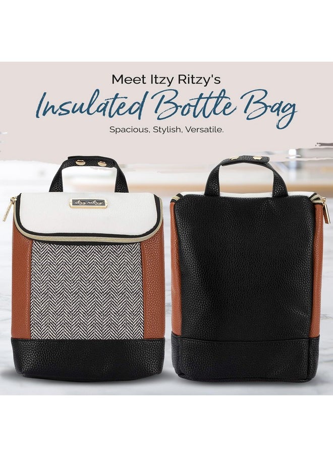 Itzy Ritzy Itzy Ritzy Insulated Bottle Bag - Keeps Bottles Warm or Cool - Holds 3 Bottles & Features Interior Pocket For Ice Pack (Not Included), Coffee and Cream  - Image 1