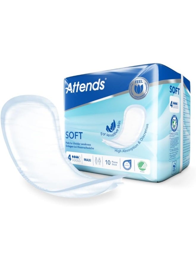 Attends Soft 4 Maxi Pads For Bladder Weakness 