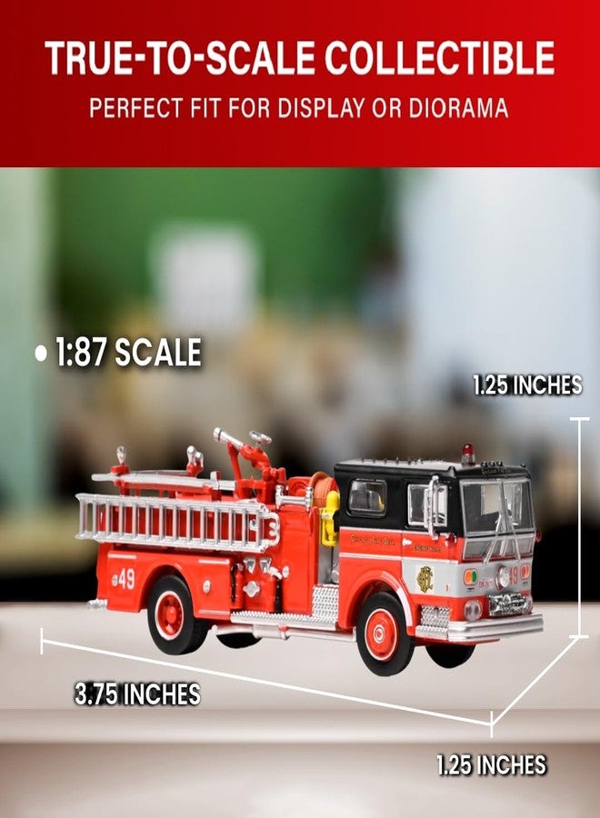 Iconic Replicas 1974 Ward Lafrance Fire Engine: Chicago Fire Department - Engine 49 1:87 (HO) Diecast Model Fire Truck - Image 3
