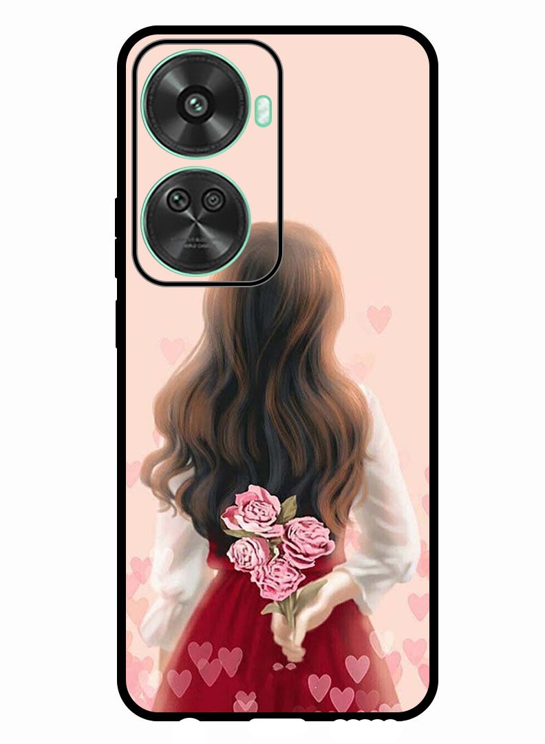 Theodor Protective Case Anti Scratch Shock Proof Bumper Cover For Huawei nova 11 SE Girl Hiding Flowers - Image 1