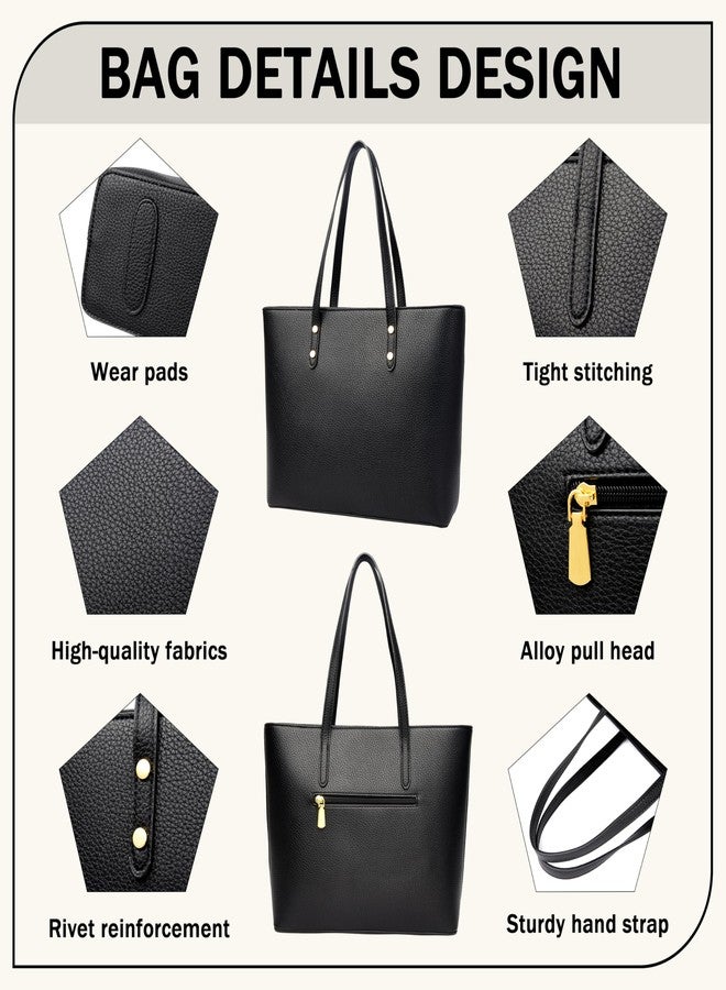 FSD.WG FSD. WG Leather Purses and Handbags for Women Tote Shoulder Bag Satchel Handbag with Top Handles - Image 4