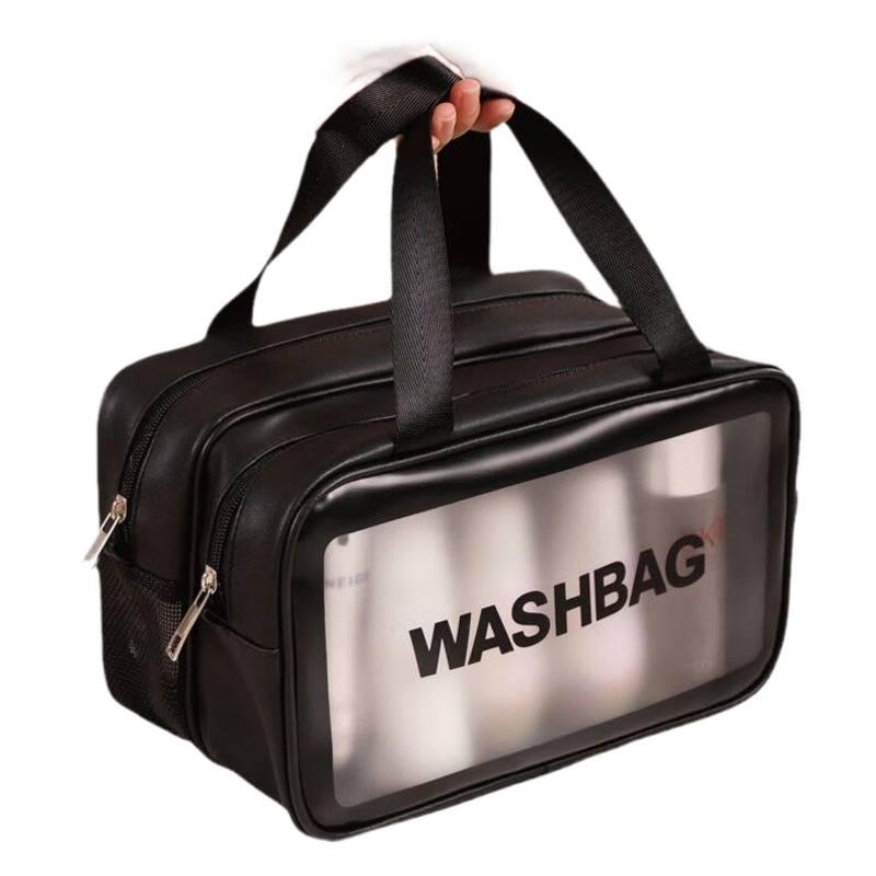 Large Capacity Cosmetic Organizer and Large Capacity Pouch Travel Makeup Bag in Pink for cosmetics - Image 5