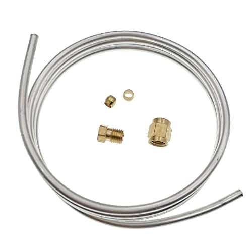 Meter Star 0164mm Aluminum Tubing KitGas Pilot Tubing Kit with Compression Olive Fittings M8x1 Female and Male Nuts Valve Pilot Burner Tube Pipe AssemblyLength 395 Inch - Image 3