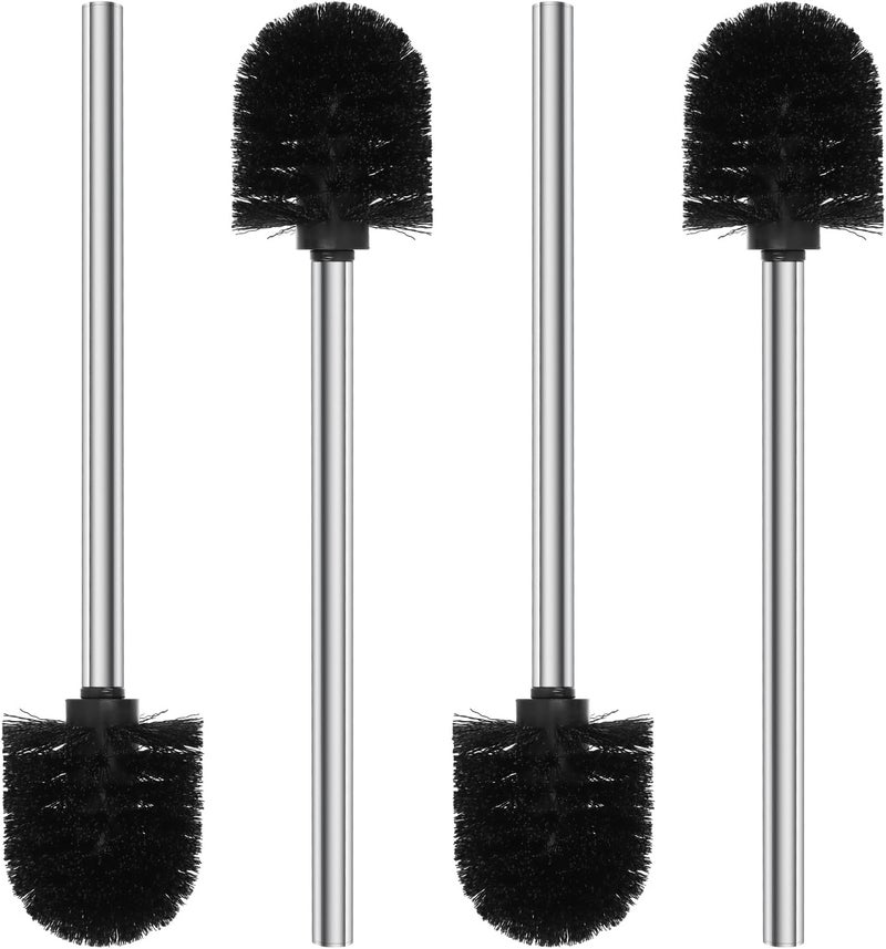 TOPSKY Toilet Brush Set of 4 - Stainless Steel Toilet Bowl Brushes with Replacement Heads, Easy to Assemble Bathroom Brushes, Hygienic Toilet Accessories - Image 1