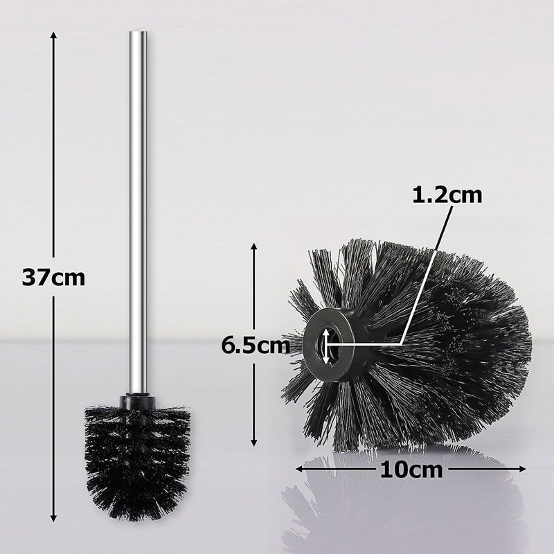 TOPSKY Toilet Brush Set of 4 - Stainless Steel Toilet Bowl Brushes with Replacement Heads, Easy to Assemble Bathroom Brushes, Hygienic Toilet Accessories - Image 2