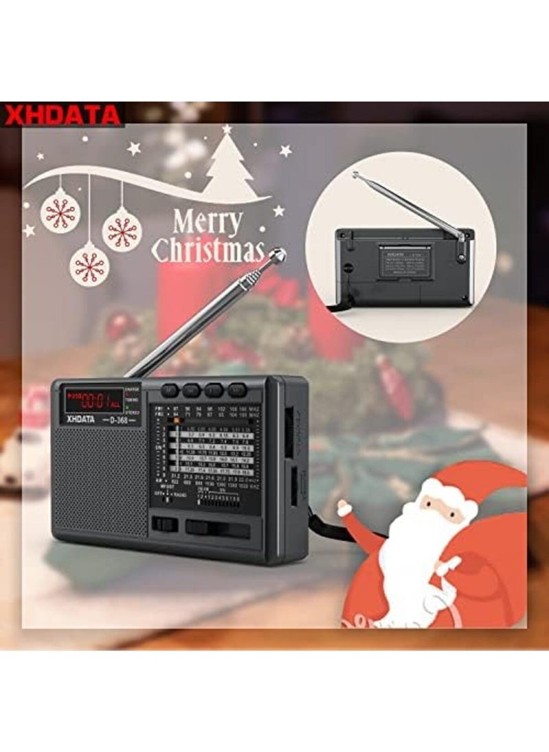 XHDATA - D368 Shortwave Am Fm 12 Band Dsp Stereo Portable Radio Mp3 Player Rechargeable - Image 1