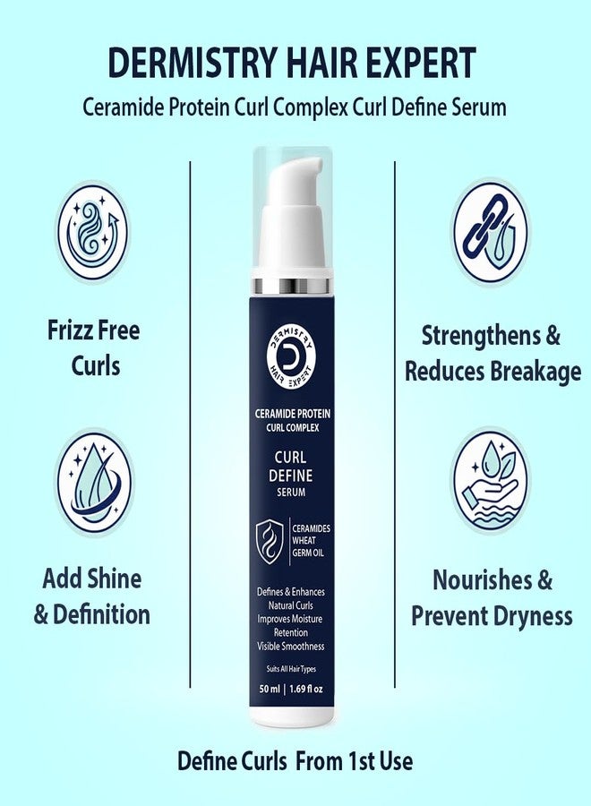 Dermistry Ceramides Protein Curl Define Complex Serum & Shampoo Curl Defining Enhancement with Hyaluronic Acid Keratin Wheat Protein Arginine for Moisture Suit Dry Frizzy All Hair Type Men Women 250ml - Image 5