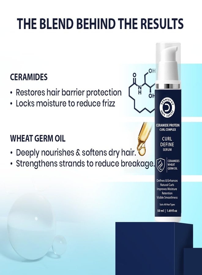 Dermistry Ceramides Protein Curl Define Complex Serum & Shampoo Curl Defining Enhancement with Hyaluronic Acid Keratin Wheat Protein Arginine for Moisture Suit Dry Frizzy All Hair Type Men Women 250ml - Image 4