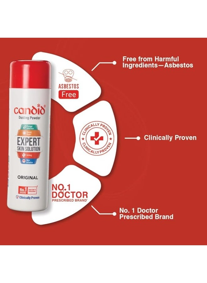 Candid Dusting Powder | Expert Skin Solution |Doctor's Prescribed No.1 Brand | Prevents Sweat Rash, Itching, Fungal Infection & Skin Irritation | Anti-fungal Powder | Clotrimazole | 120g - Image 4