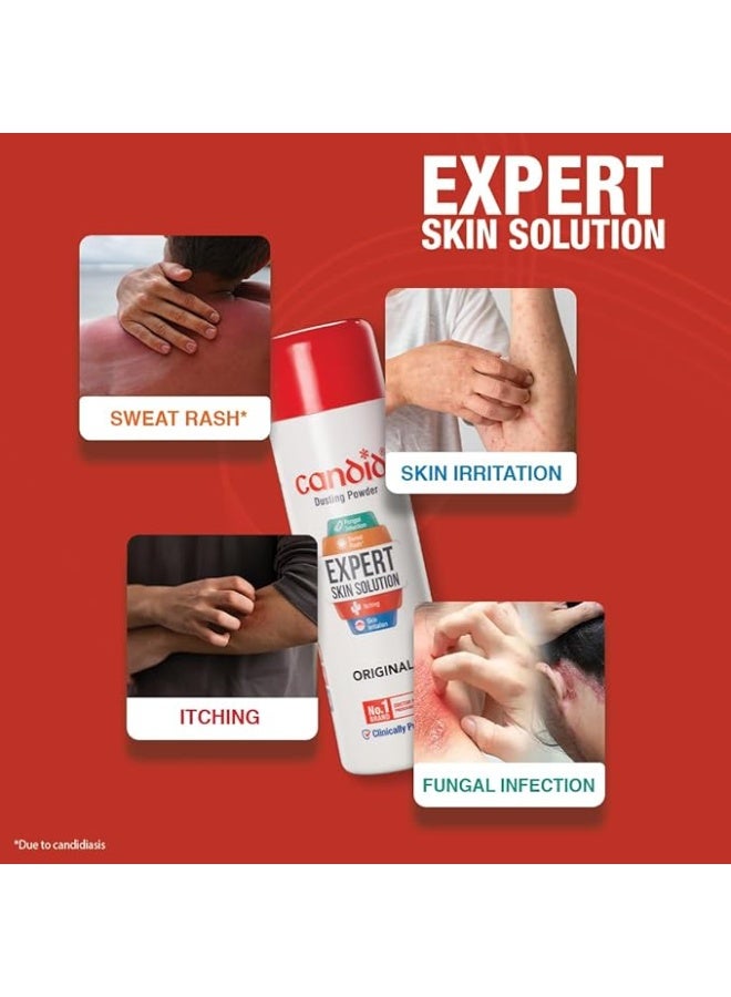 Candid Dusting Powder | Expert Skin Solution |Doctor's Prescribed No.1 Brand | Prevents Sweat Rash, Itching, Fungal Infection & Skin Irritation | Anti-fungal Powder | Clotrimazole | 120g - Image 5